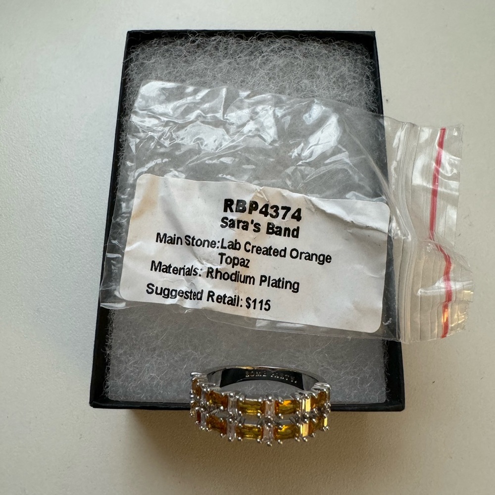 Sarah’s Band BP Ring Orange Topaz Size 9
